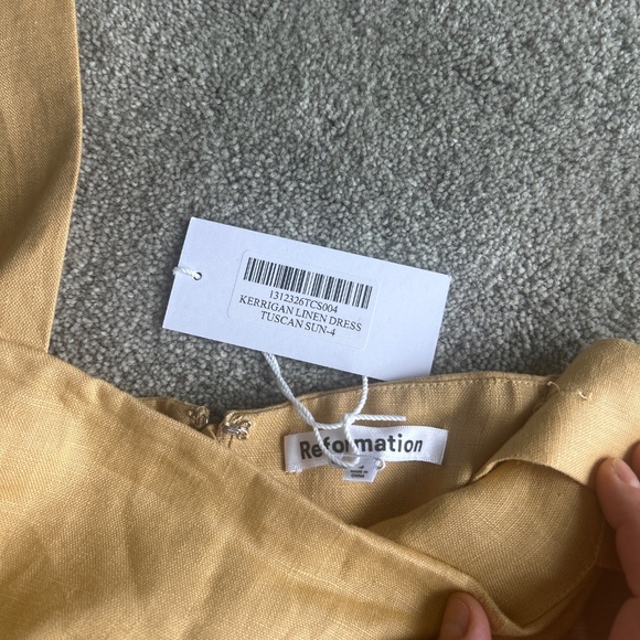 NWT Reformation Kerrigan Linen Dress Tuscan Sun - Size 4 - Picture 3 of 4